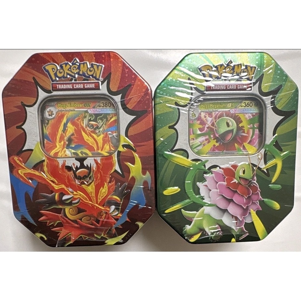 Pokemon Mega Evolution Ascended Heroes Tin Set of 2 Sealed IN HAND HAND